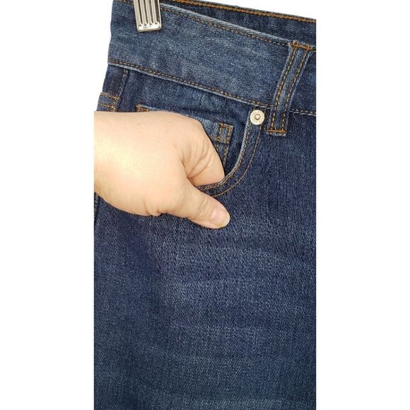 GREAT SMOKY Jeans Women Juniors 9 Wide Leg Crop Relaxed High Rise Button Fly NEW - Picture 4 of 6